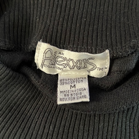 LAST CHANCE! Vintage 80’s 90’s Black Ribbed Sweater Long Sleeve Top M L XL - Picture 4 of 7